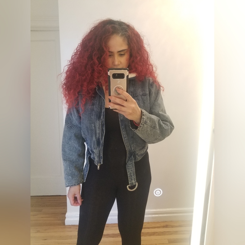 Jacket with warm fur inside